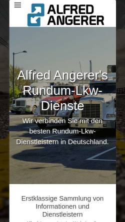 Vorschau der mobilen Webseite www.alfredangererkg.de, Alfred Angerer KG