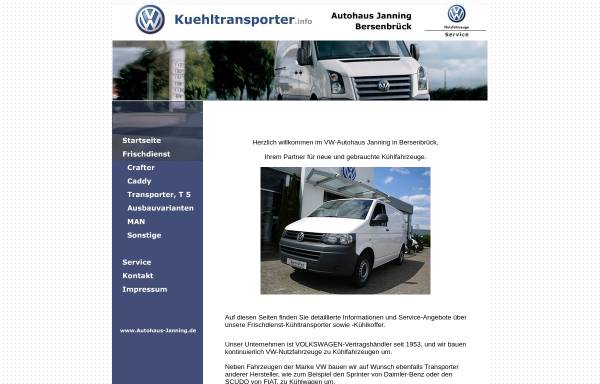 Vorschau von www.kuehltransporter.info, Autohaus Janning GmbH