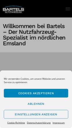 Vorschau der mobilen Webseite www.bartels-nutzfahrzeuge.de, Bartels Nutzfahrzeuge GmbH