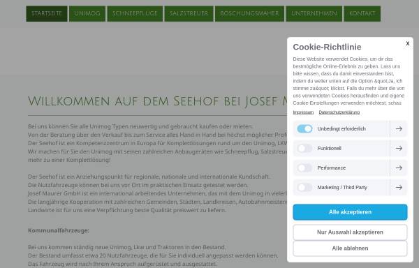 Vorschau von www.josef-maurer.de, Josef Maurer Handelsvertretung GmbH