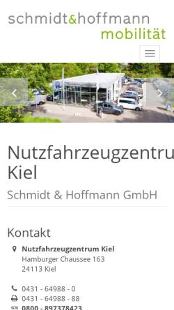 Vorschau der mobilen Webseite www.schmidt-hoffmann.de, Schmidt & Hoffmann GmbH