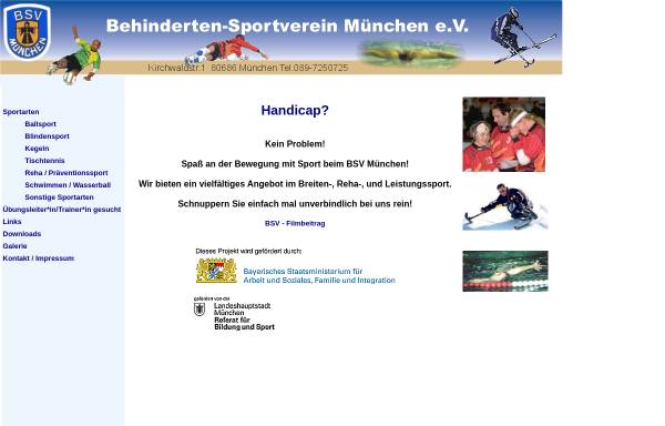 Vorschau von www.bsv-muenchen-ev.de, Behinderten-Sportverein München e.V.
