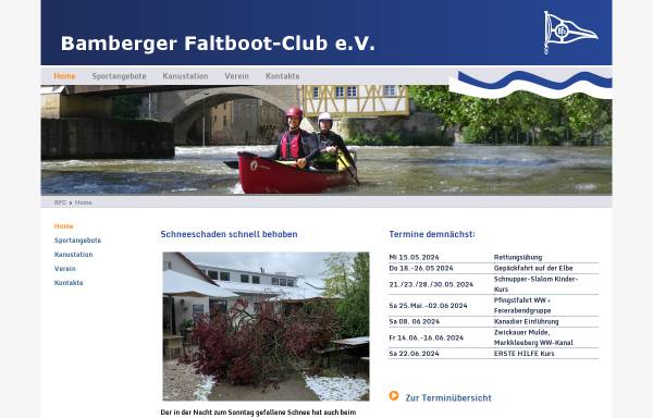 Vorschau von www.faltbootclub.de, Bamberger Faltboot-Club e.V.