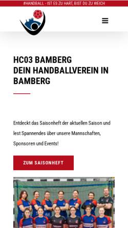 Vorschau der mobilen Webseite www.hc03-bamberg.de, HC03 Bamberg