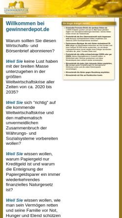 Vorschau der mobilen Webseite www.gewinnerdepot.de, Aktieninformationsdienst Norbert Groh