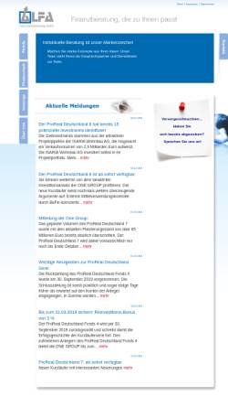 Vorschau der mobilen Webseite www.alfa-finanz.net, A.L.F.A. Finanzdienstleistungs GmbH