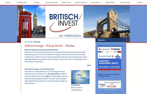 Vorschau von www.britisch-invest.de, Britisch Invest