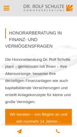 Vorschau der mobilen Webseite dr-rolf-schulte.de, Dr. Rolf Schulte