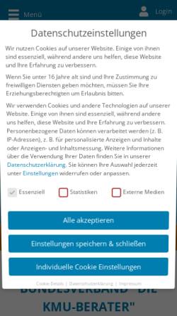Vorschau der mobilen Webseite www.kmu-berater.de, Der Freie Berater e.V.