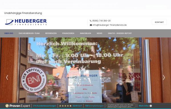 Vorschau von www.heuberger-finanzdienste.de, Heuberger Finanzdienste, Inh. Mathias Heuberger