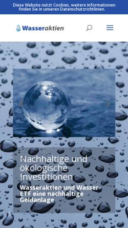 Vorschau der mobilen Webseite www.wasseraktien.de, Holger Kalmbach