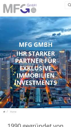 Vorschau der mobilen Webseite www.mfg-gmbh.de, MFG Michael Friedel Günther GmbH