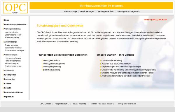 Vorschau von www.opc-online.de, OPC GmbH