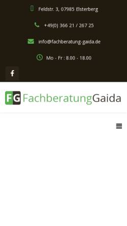 Vorschau der mobilen Webseite fachberatung-gaida.de, Private Fachberatung Detlef Gaida GbR
