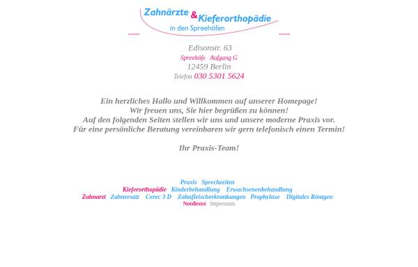 Vorschau von www.dr-schenk-berlin.de, Dr. Hartung & Schenk - Zahnärzte & Kieferorthopäde