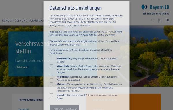 Vorschau von www.bayernlb.de, Bayerische Landesbank