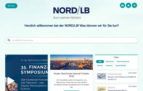 Vorschau von www.nordlb.de, Norddeutsche Landesbank (Nord/LB)