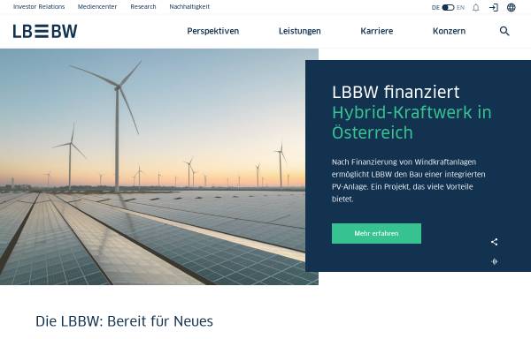 Vorschau von www.lbbw.de, Sachsen Bank