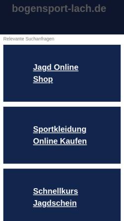 Vorschau der mobilen Webseite www.bogensport-lach.de, Bogensport Lach