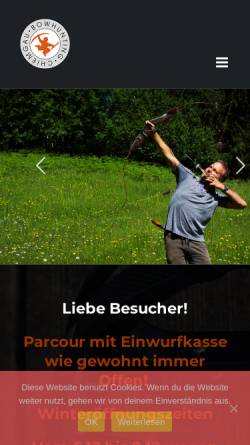 Vorschau der mobilen Webseite www.bowhunting-chiemgau.de, Bowhunting Chiemgau, Roman Heigenhauser