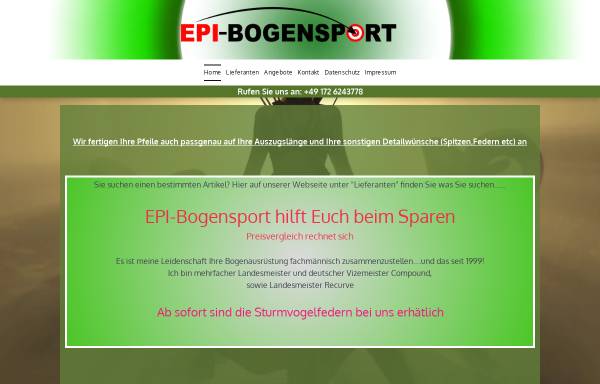 Vorschau von www.epi-bogensport.de, Erich Pitule