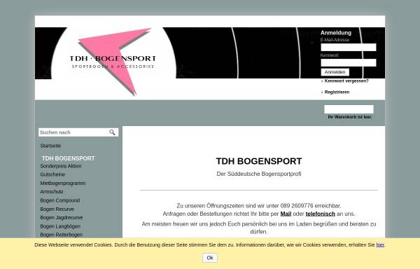 Vorschau von www.tdh-bogensport.de, TDH Bogensport