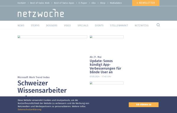 Vorschau von www.netzwoche.ch, Netztwoche Internet-News