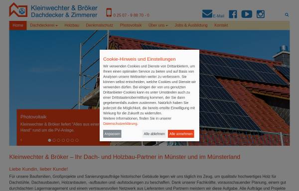 Vorschau von www.dachdecker-muenster.de, Kleinwechter & Bröker Dachdeckermeister GmbH