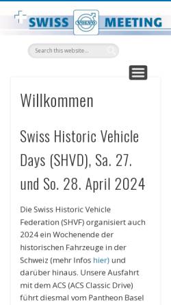 Vorschau der mobilen Webseite www.swissvolvomeeting.ch, IG Swiss Volvo Meeting