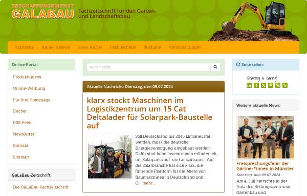 Vorschau von www.soll-galabau.de, Beschaffungsdienst GalaBau
