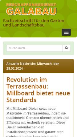 Vorschau der mobilen Webseite www.soll-galabau.de, Beschaffungsdienst GalaBau