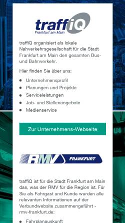 Vorschau der mobilen Webseite www.traffiq.de, TraffiQ