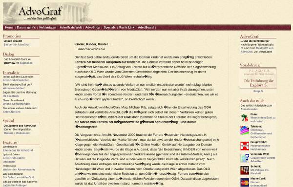 Vorschau von www.advograf.de, AdvoGraf: Satire gegen Abmahnwahn im Internet