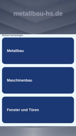 Vorschau der mobilen Webseite www.metallbau-hs.de, Metallbau H und S