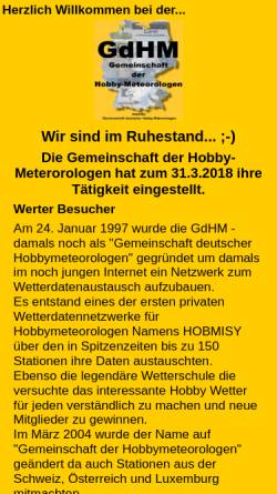 Vorschau der mobilen Webseite www.gdhm.de, Gemeinschaft deutscher Hobby-Meteorologen (GdHM)