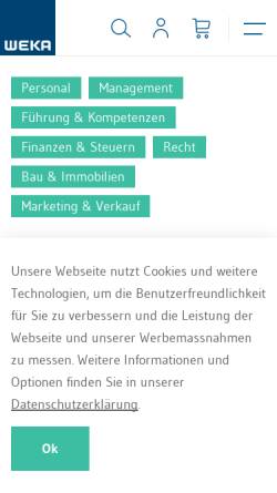 Vorschau der mobilen Webseite www.weka.ch, WEKA Business Media AG