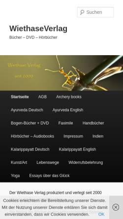 Vorschau der mobilen Webseite www.wiethase.de, Wiethase Verlag