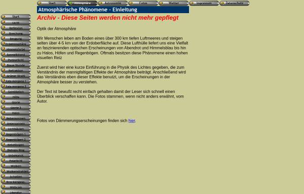 Vorschau von www.schremmer.de, Atmosphärische Phänomene