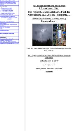 Vorschau der mobilen Webseite www.qsl.net, Das elektrostatische Feld der Erde