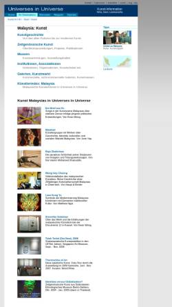 Vorschau der mobilen Webseite www.universes-in-universe.de, Kunst in Malaysia