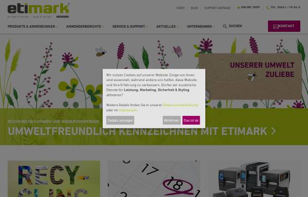 Vorschau von www.etimark.de, Etimark GmbH