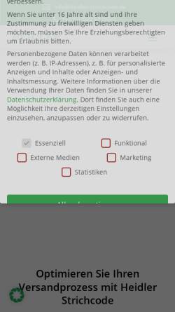 Vorschau der mobilen Webseite heidler-strichcode.de, Heidler Strichcode GmbH