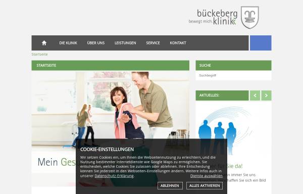 Vorschau von www.bueckeberg-klinik.de, Bückeberg-Klinik GmbH & Co. KG