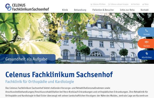 Vorschau von www.fachklinikum-sachsenhof.de, Fachklinikum Sachsenhof