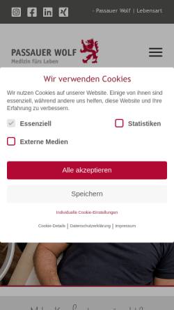 Vorschau der mobilen Webseite www.klinikum-bad-goegging.de, Klinikum Bad Gögging