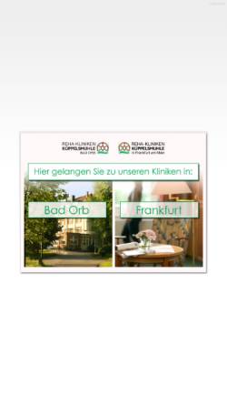 Vorschau der mobilen Webseite www.kueppelsmuehle.de, Reha- und AHB-Kliniken Küppelsmühle