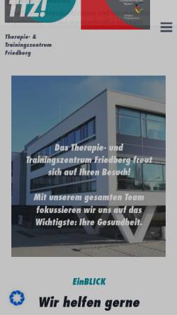 Vorschau der mobilen Webseite therapiezentrum-friedberg.de, Therapiezentrum Friedberg