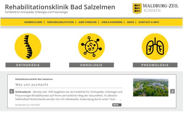 Vorschau von www.rehaklinik-bad-salzelmen.de, Waldburg-Zeil Kliniken GmbH & Co. KG