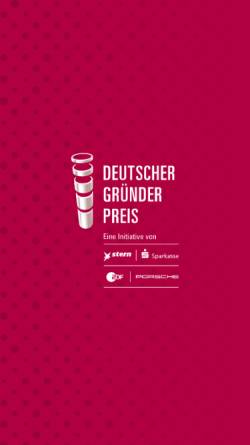 Vorschau der mobilen Webseite www.deutscher-gruenderpreis.de, Deutscher Gründerpreis