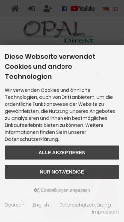 Vorschau der mobilen Webseite www.opaldirekt.de, Opal Direkt